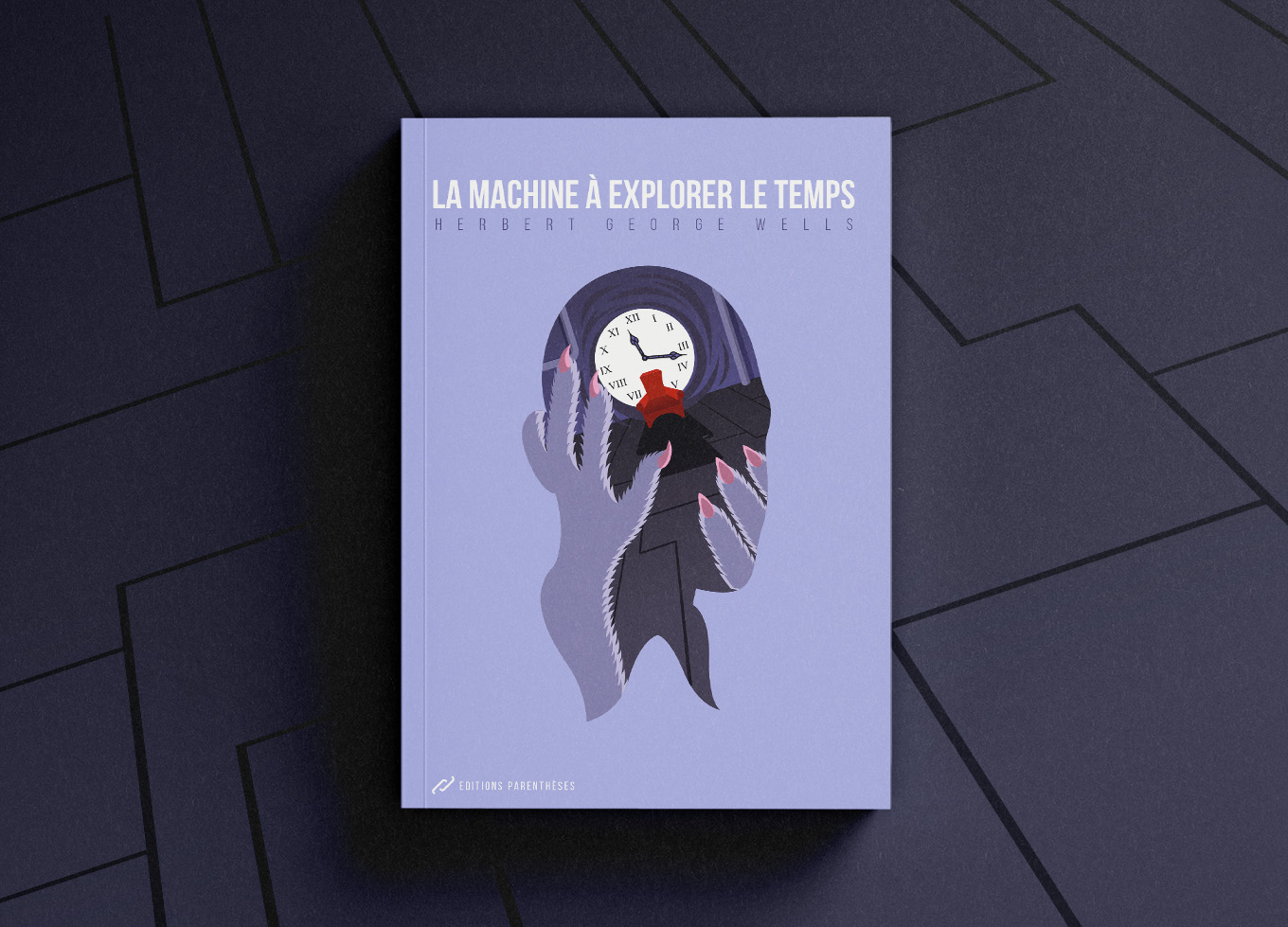 Editions urbaines "La machine à explorer le temps" mock-up livre | Réalisations - Flora Garde